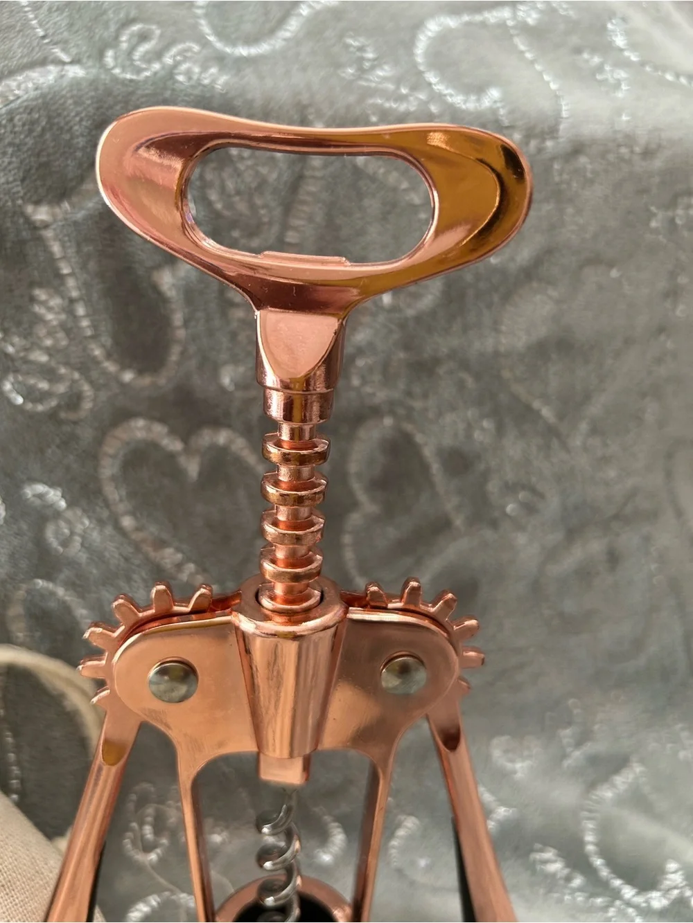 NEW Santa Barbara Design Co., Lg, Rose Gold Winged Corkscrew Bottle Opener